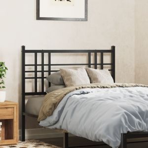 Cabeceira de cama 100 cm metal preto ptob5212