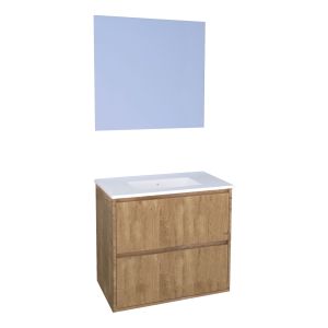 Ondee - móvel de casa de banho belis - espelho de suspensão - 80cm -madeira