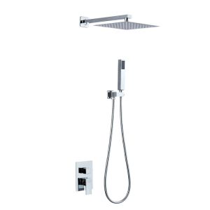 Conjunto de chuveiro embutido, monocomando, modelo arenas cromo
