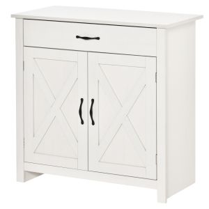 Aparador para sala de estar em mdf branco 80x39,7x80 cm