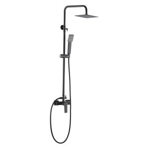 Coluna de duche extensível, chuveiro termostático quadradogun metal