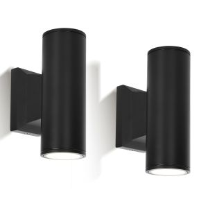 Aigostar candeeiro de parede exterior, gu10, oval, ip65, sem lâmpadas