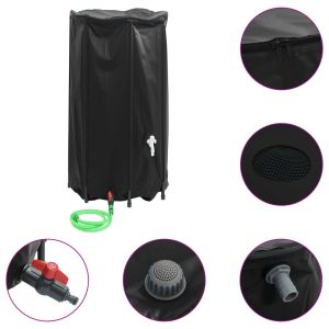Depósito de água dobrável com torneira 380 l PVC