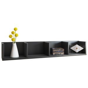 Estantería honsa negro al. 15 x an. 97 x p. 17 cm