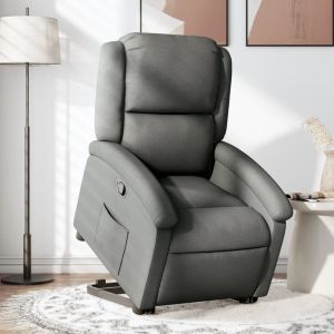 Poltrona reclinável elevatória tecido cinzento-escuro ewg2963