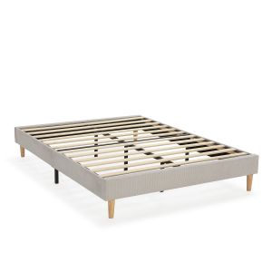 Base estofada bari 160x200 cm cinza