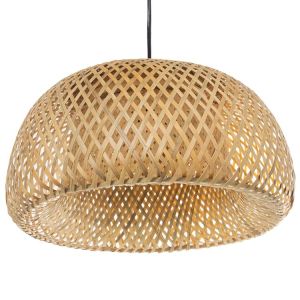 Luminária de teto de bambu 1x27 máx. 60w (não incluída)