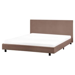 Cama bouclé albi 180 x 200 cm castanho