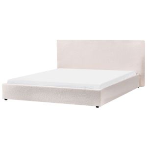 Cama bouclé lavaur 180 x 200 cm branco creme