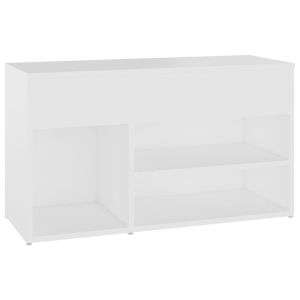 vidaXL zapatero de madera contrachapada blanco 80x30x45 cm