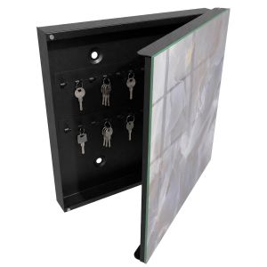 Caixa para chaves de vidro 30x30x5, abertura à direita tulup