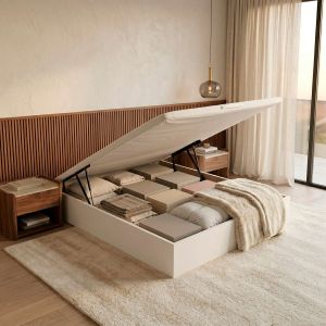 Sommier com arrumação 140x200cm royal sleep branco abertura frontal 31cm