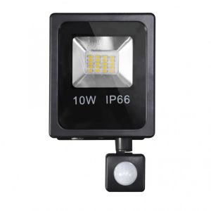 Projetor LED preto 10w 6500k 900lm ip66 19x11,5x5 cm