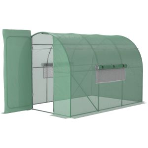 Estufa tipo túnel metal galvanizado e tecido pe verde 300x200x200 cm