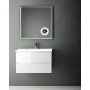 Móveis banho suspensos lavatório cerâmico |  branco brilhante 80cm