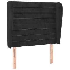 vidaXL cabecero con orejas de terciopelo negro 83x23x118/128 cm