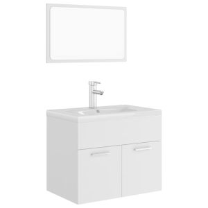 Conjunto de móveis de casa de banho contraplacado branco