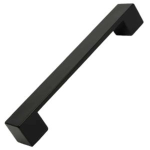 Puxador abs 160mm. Pintado de preto mate, lote de 24