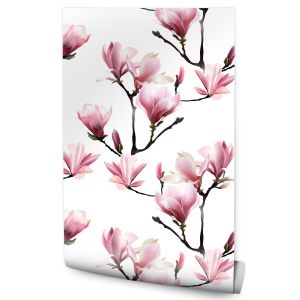 Papel de parede magnolia flores plantas para o quarto moderna