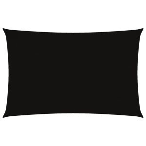 vidaXL toldo de vela rectangular tela oxford negro 2,5x5 m