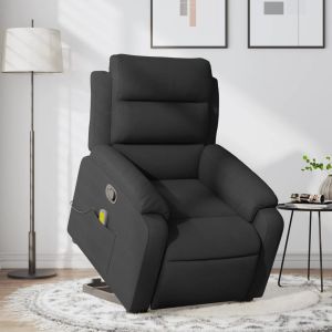 Poltrona de massagens reclinável elevatória tecido preto ewg7932