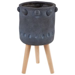 Vaso alto para plantas brunnera 24 cm cinzento grafite