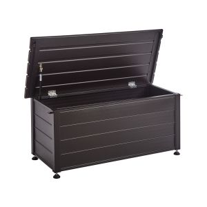 Caixa de arrumação campalto 113 cm 50 cm metal castanho escuro