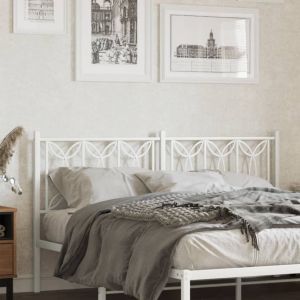 Cabeceira de cama 160 cm metal branco ptob8741