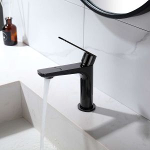 Torneira de lavatório sky bath preto cristal série glory