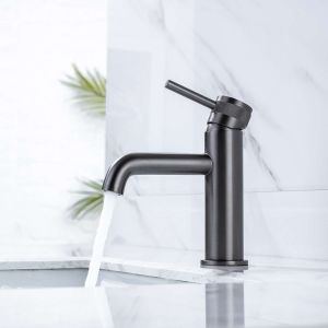 Torneira de lavatório sky bath cinza mate série diamond