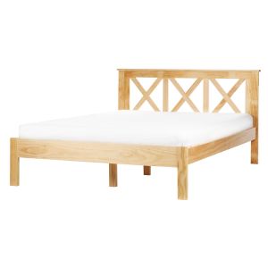 Cama madeira de pinho tannay 140 x 200 cm castanho claro