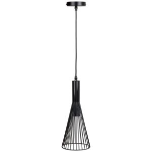 Candeeiro de teto em metal preto 15x15x110