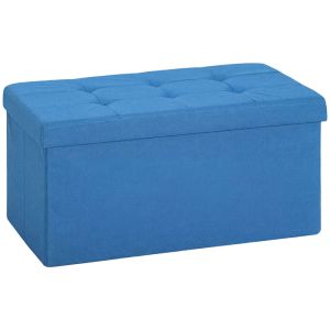 Banco de armazenamento linho sintético, tecido não tecido color azul