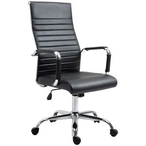 Cadeira de escritório espuma, nylon, metal, pele sintética preto