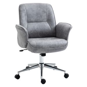 Cadeira de escritório poliéster, espuma, nylon e metal cinza claro