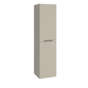 Coluna casa banho suspensa 2 portas 140 x 34,9 x 31,9 cm moka fosco