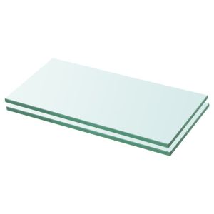 Prateleiras 2 pcs 20x30 cm vidro transparente