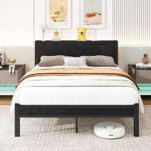 Estrutura da cama,140x200cm,espaço de armazenamento,preto