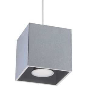 Lámpara coLGante quad 1 gris aluminio 10x110x10cm