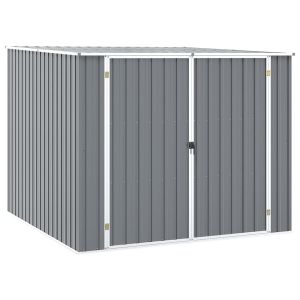 Abrigo de jardim 195x198x159 cm aço galvanizado cinzento