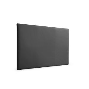 Cabeceira estofada neus pele sintética 145x120x5 cm - preto - moonia