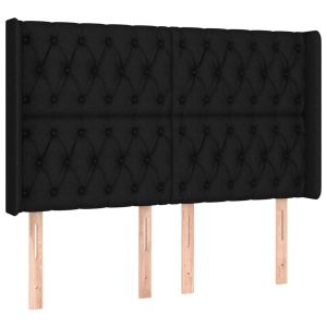 vidaXL cabecero con orejas de tela negro 147x16x118/128 cm