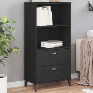 Estante viken 60x35x123 cm derivados de madeira preto