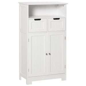 Armário de casa de banho 60x30x108.8 cm mdf color blanco kleankin
