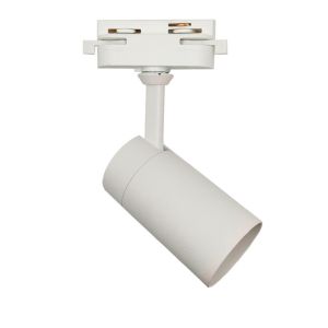 Foco LED orientável 10w borne, calha monofásica, branco, luz quente 2700k