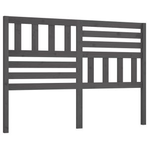 vidaXL cabecero de cama madera maciza de pino gris 156x4x100 cm