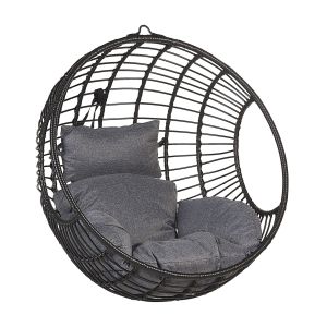 Cadeira suspensa aspio rattan sintético preto