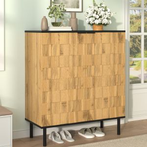 Sapateira com 2 portas natural 91,5x80x35cm