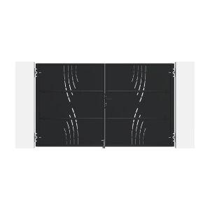 Portão nali veleta aço preto 3m alt.180cm + motor ranger