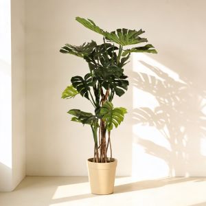 Planta artificial monstera 160cm castanho e verde - naturing monde
